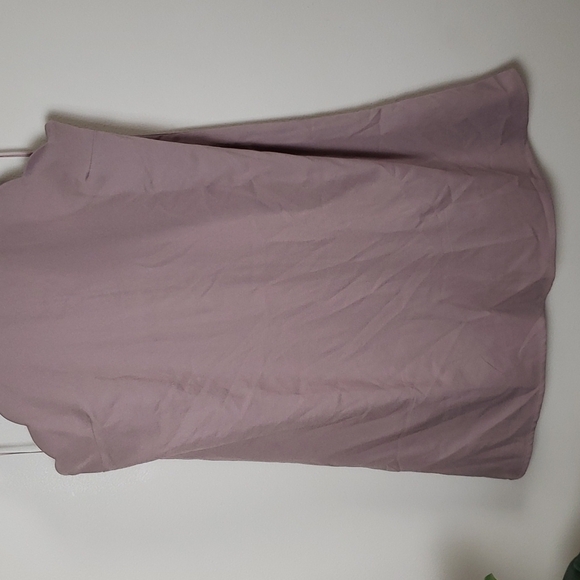 Lulu's scalloped edge halter mini dress, mauve, women's size XL. - Picture 3 of 9
